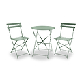Padstow 60cm Bistro Set Moss from Roseland Furniture