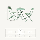 Padstow 60cm Bistro Set Moss from Roseland Furniture