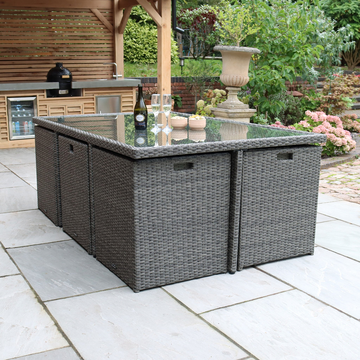 Paris 10 Seat Lux Rattan Cube Set from Roseland Furniture