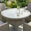Paris 4 Seat 110cm Lux Rattan Dining Set from Roseland Furniture