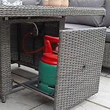 Paris 120cm Fire Pit Dine or Lounge Rattan Set with Bench