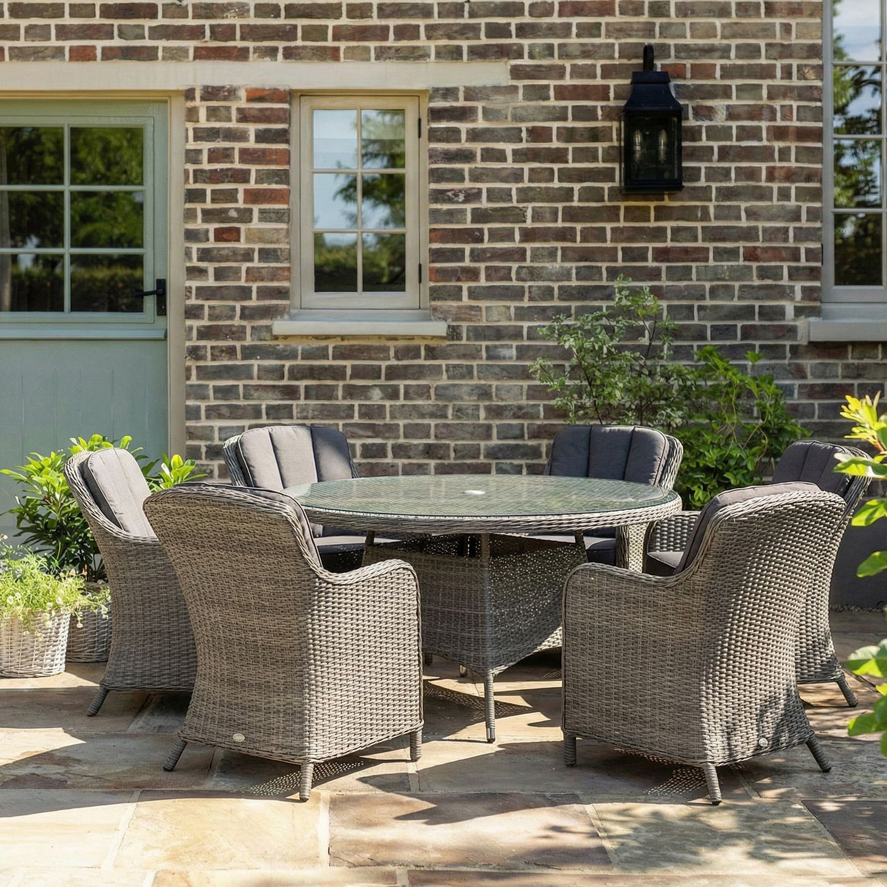 Paris 6 Seat 140cm Lux Rattan Dining Set from Roseland Furniture