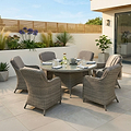 Paris 6 Seat 140cm Lux Rattan Dining Set from Roseland Furniture
