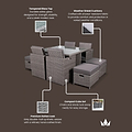 Paris 8 Seat Lux Rattan Cube Set from Roseland Furniture