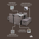 Paris 8 Seat Lux Rattan Cube Set from Roseland Furniture