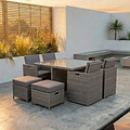 Paris 8 Seat Lux Rattan Cube Set from Roseland Furniture
