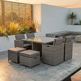 Paris 8 Seat Lux Rattan Cube Set from Roseland Furniture