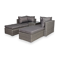 Paris 2-4 Seater Rattan Multi Setting Relaxer Set