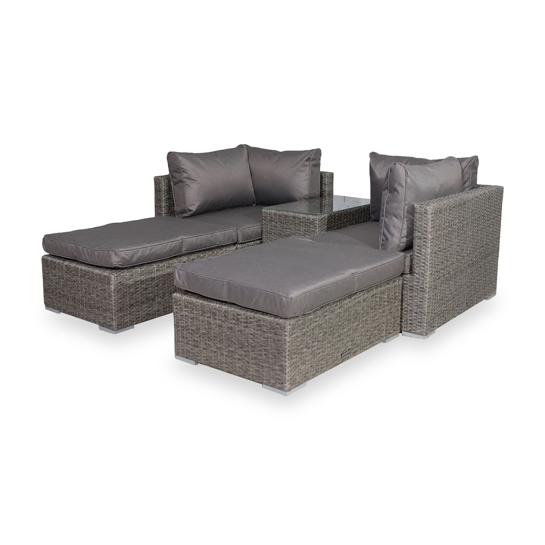 Paris 2-4 Seater Rattan Multi Setting Relaxer Set