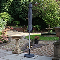 2.7m LED Lit Parasol Grey from Roseland Furniture