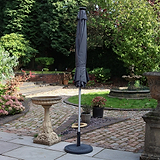 2.7m LED Lit Parasol Grey from Roseland Furniture