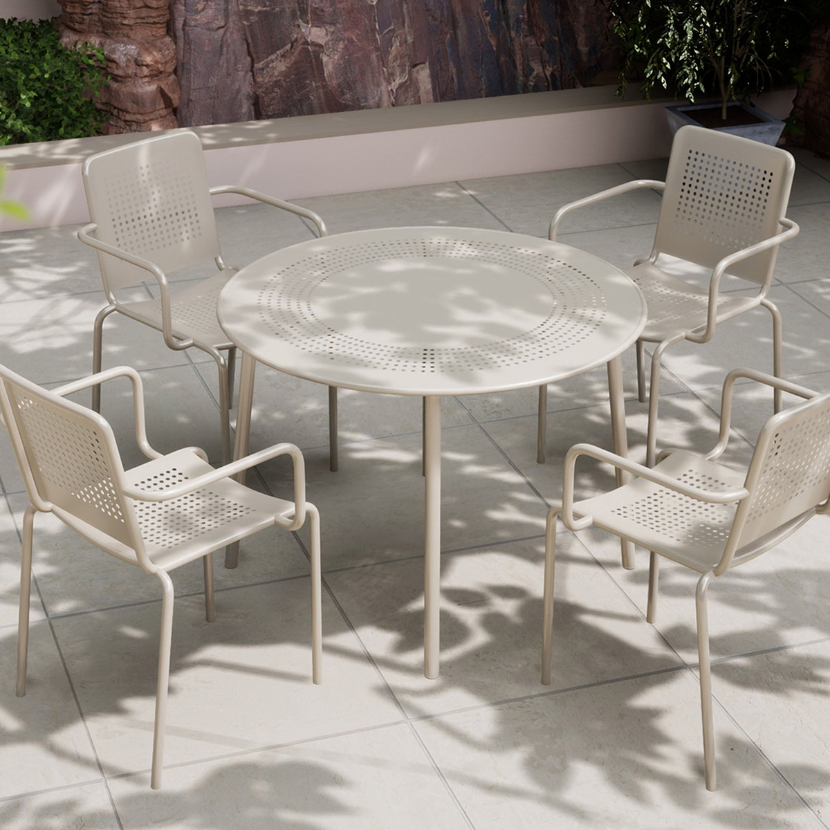 Porto 4 Seater Round Dining Set