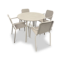 Porto Champagne 4 Seater Round Dining Set