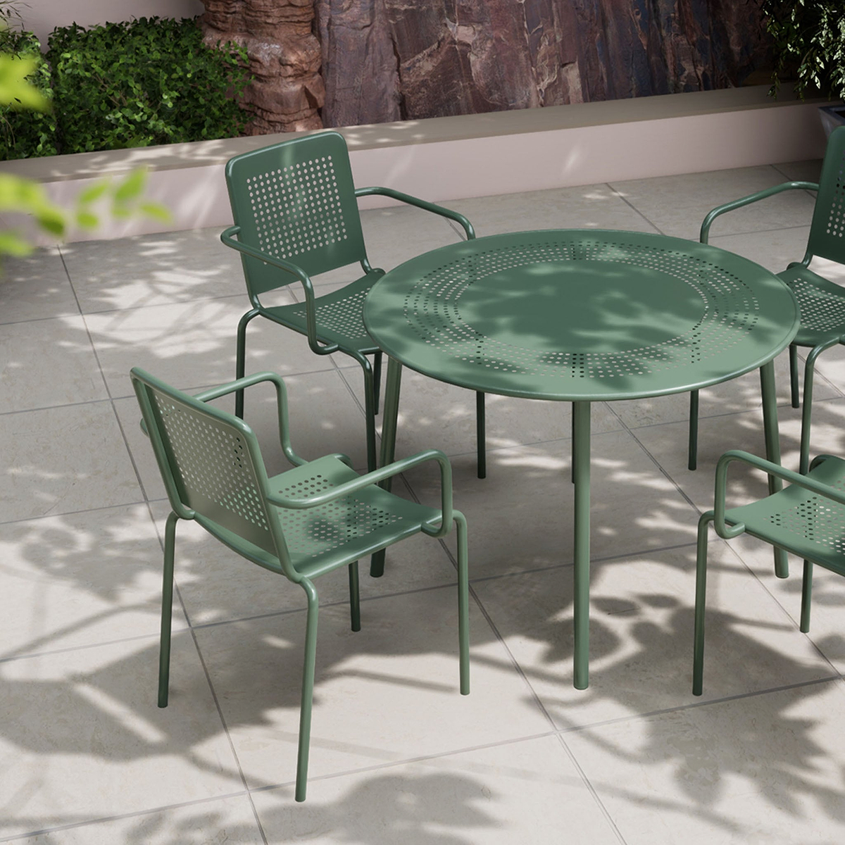 Porto 4 Seater Round Dining Set