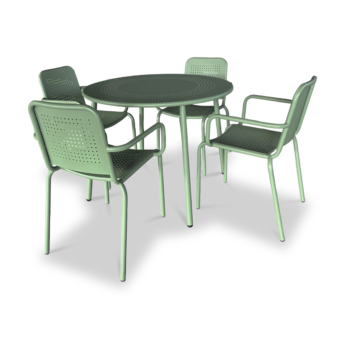 Porto olive 4 Seater Round Dining Set