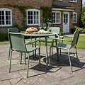 Porto Olive 4 Seater Round Dining Set