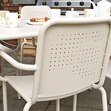 Porto Champagne 6 Seater Round Dining Set from Roseland Furniture