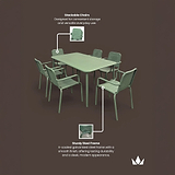 Porto Olive 6 Seater Rectangular Dining Set from Roseland Furniture