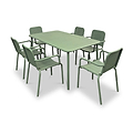 Porto Olive 6 Seater Rectangular Dining Set