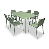 Porto Olive 6 Seater Rectangular Dining Set