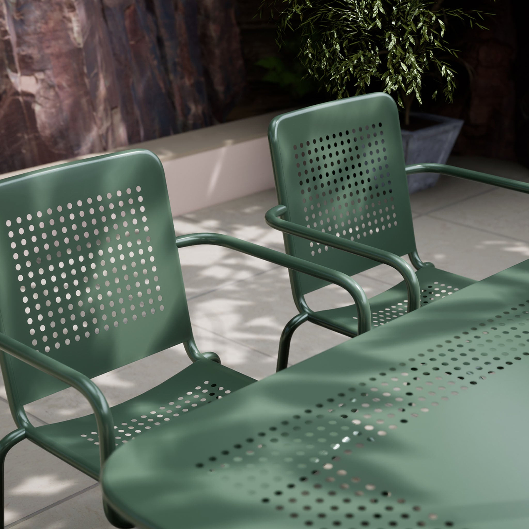Porto Olive 6 Seater Rectangular Dining Set