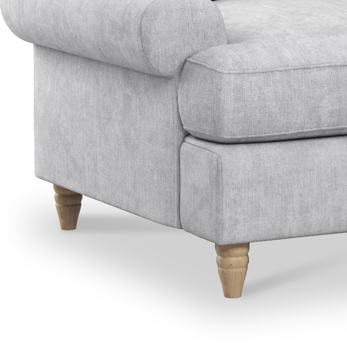 Pembroke 2 Seater Sofabed  -  Ashen  Close Up From Roseland Furniture