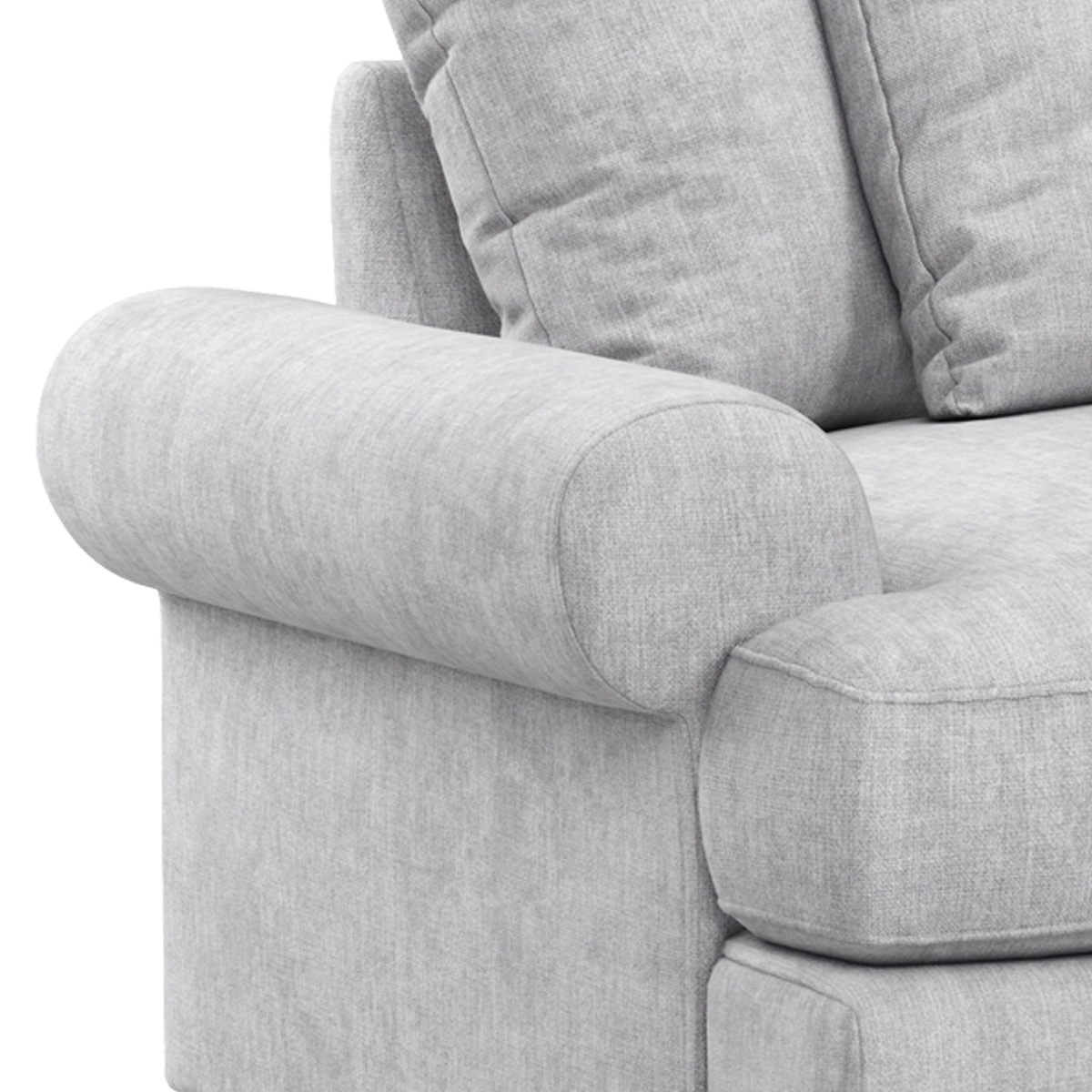 Pembroke 2 Seater Sofabed  -  Ashen  Close Up From Roseland Furniture