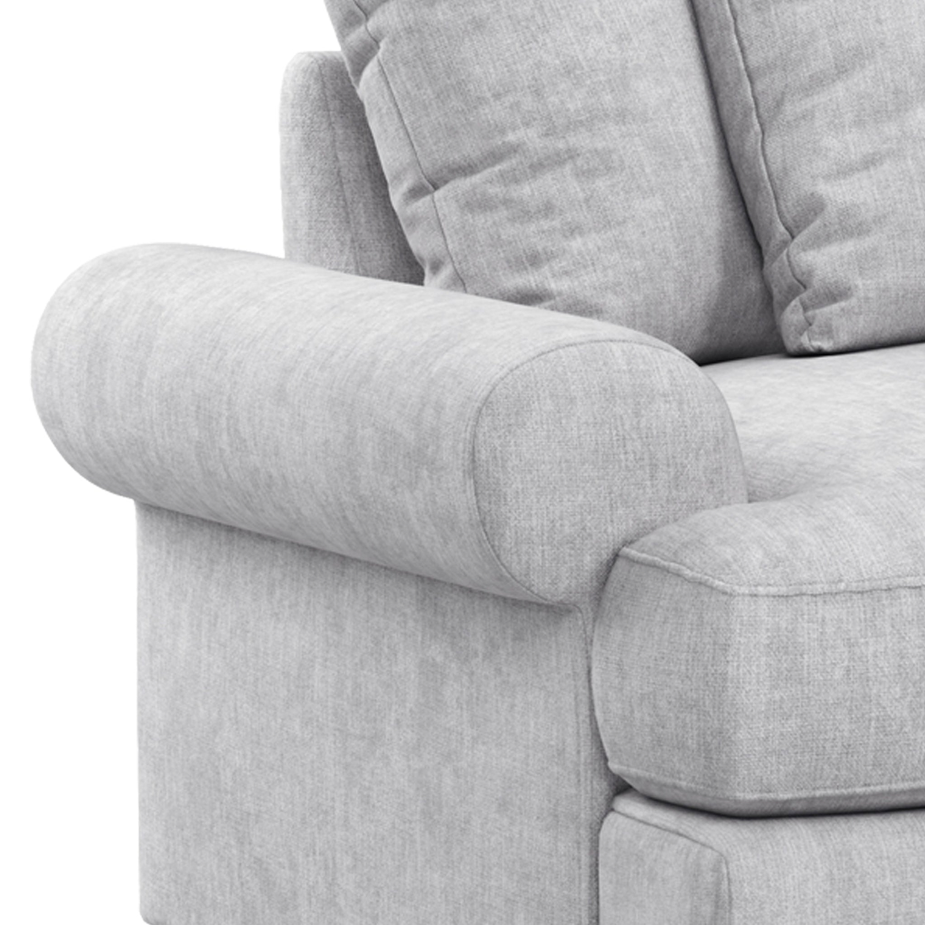 Pembroke 2 Seater Sofabed  -  Ashen  Close Up From Roseland Furniture