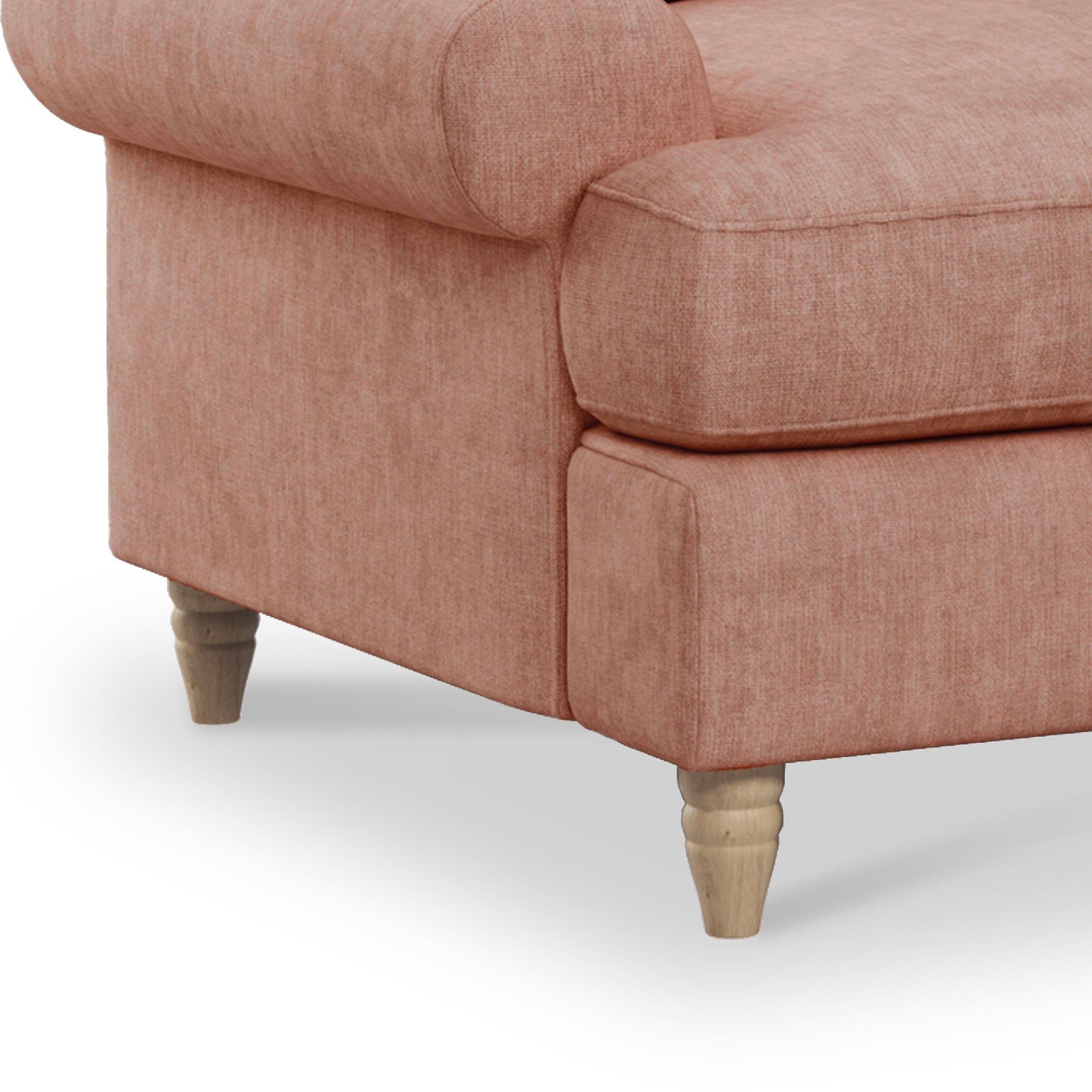 Pembroke 2 Seater Sofabed  -  Coral  Close Up From Roseland Furniture