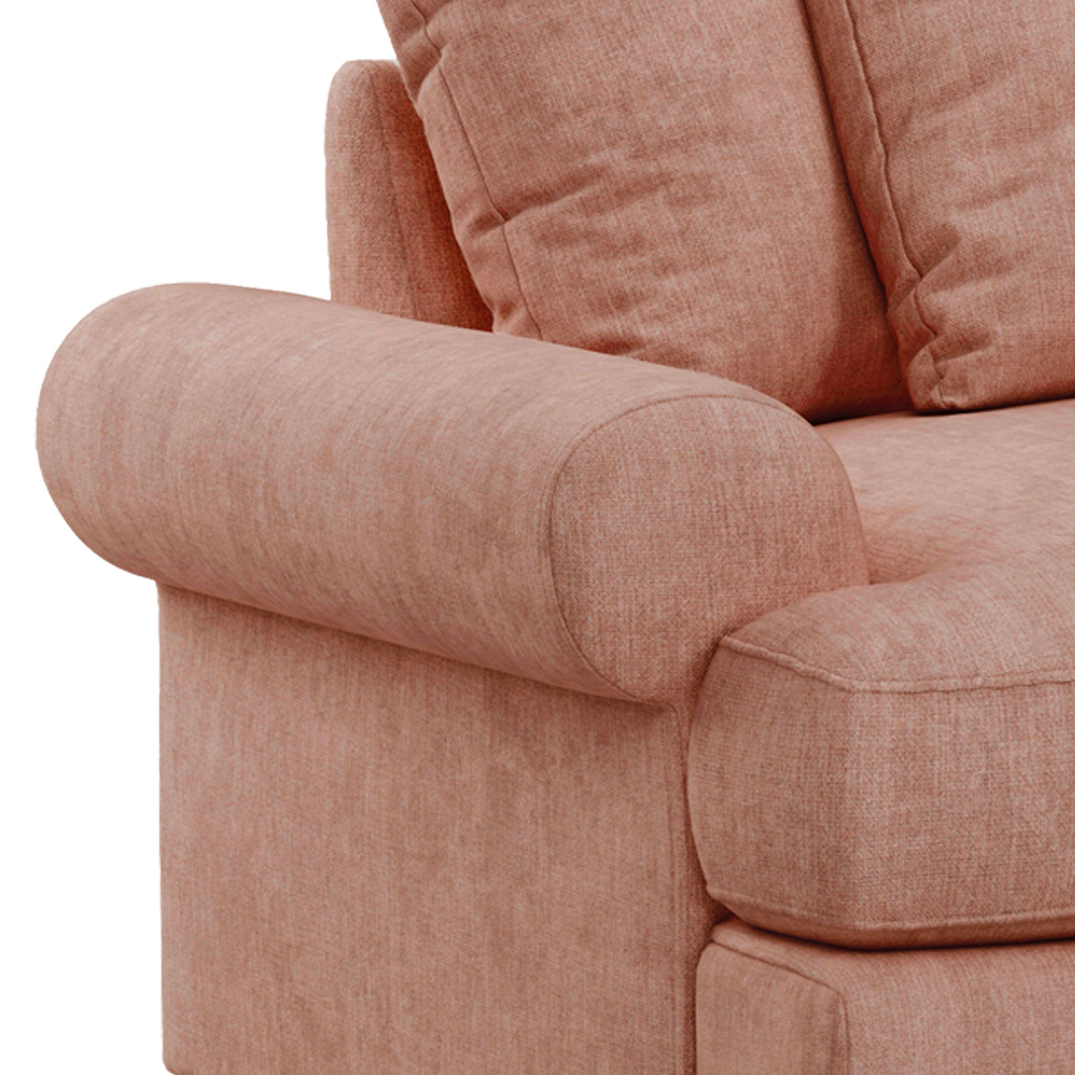 Pembroke 2 Seater Sofabed  -  Coral  Close Up From Roseland Furniture