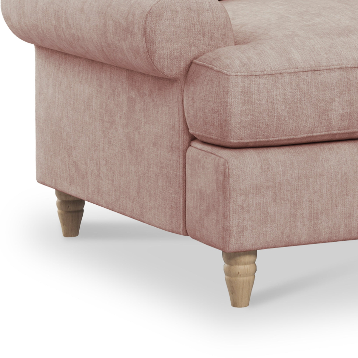 Pembroke 2 Seater Sofabed - Soft Pink Close Up From Roseland Furniture