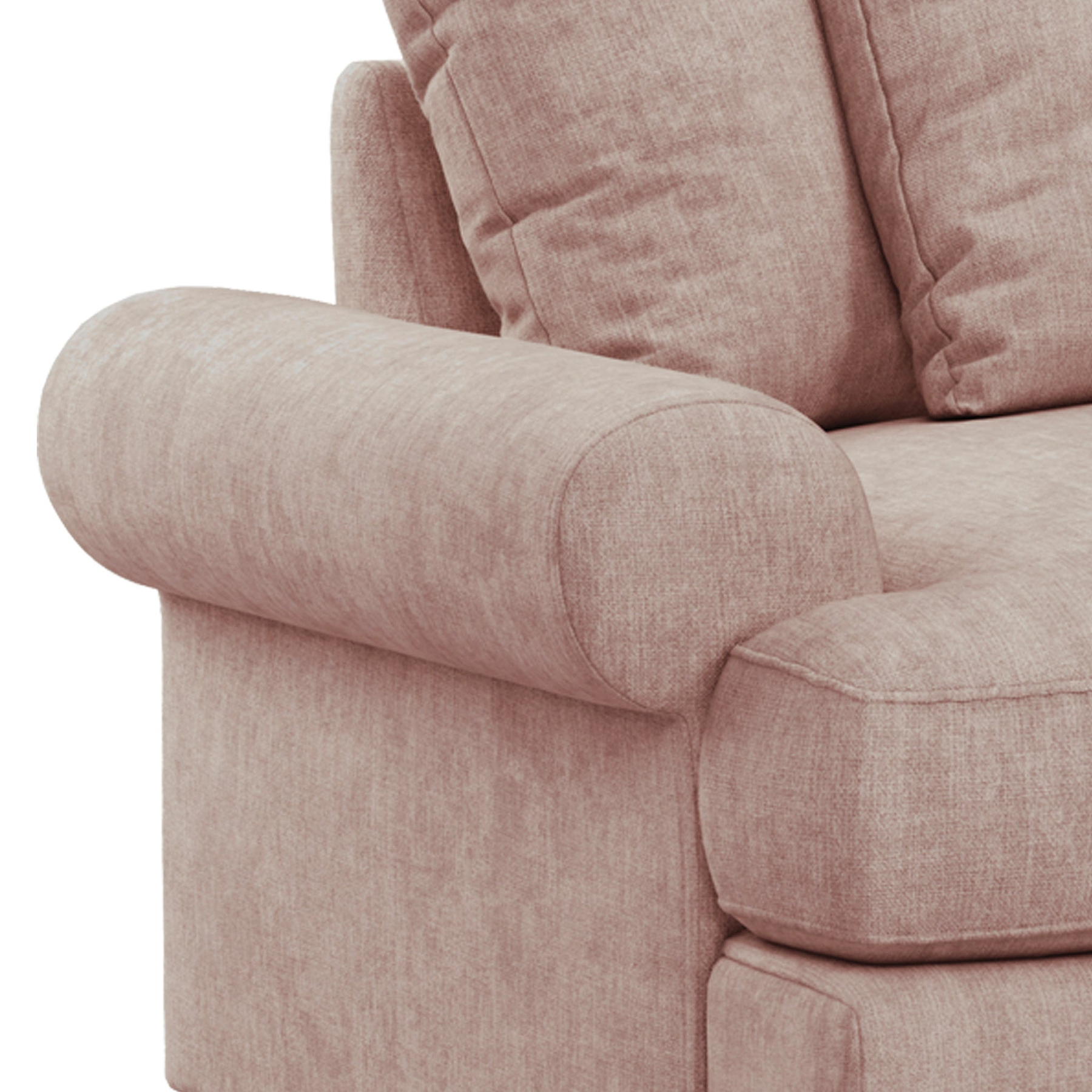 Pembroke 2 Seater Sofabed - Soft Pink Close Up From Roseland Furniture