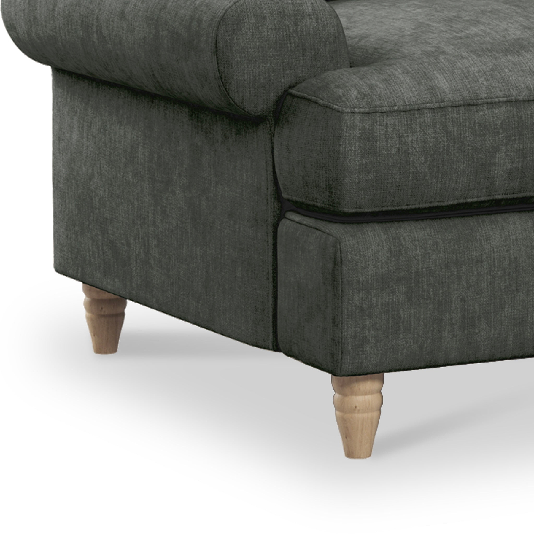 Pembroke 2 Seater Sofabed  -  Slate  Close Up From Roseland Furniture