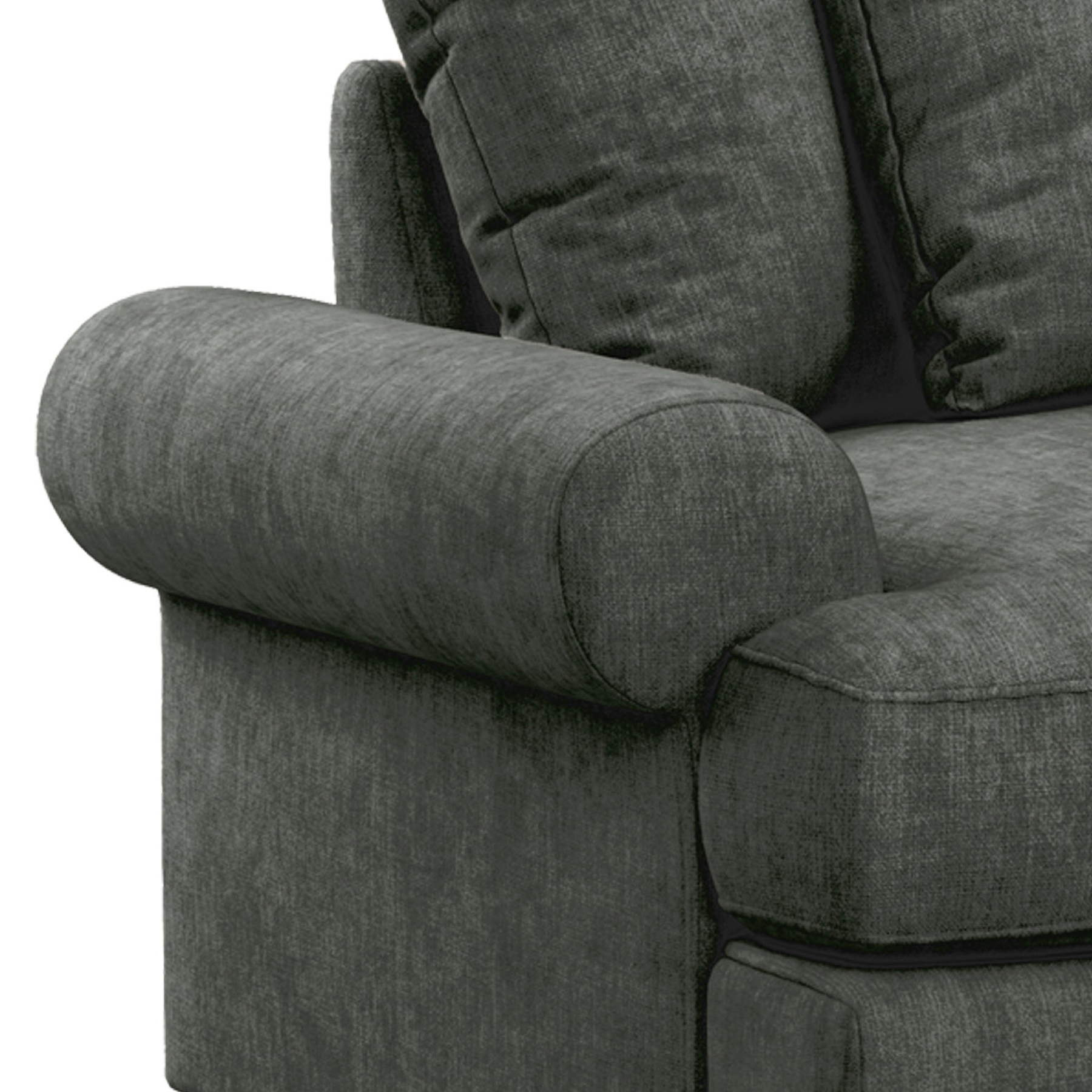 Pembroke 2 Seater Sofabed  -  Slate  Close Up From Roseland Furniture