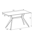 Penhallow Grey 120cm Dining Table dimensions