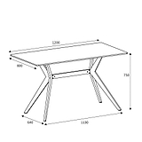Penhallow Grey 120cm Dining Table dimensions