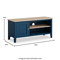 Penrose Navy 110cm TV Unit with wooden handles from Roseland Furniture