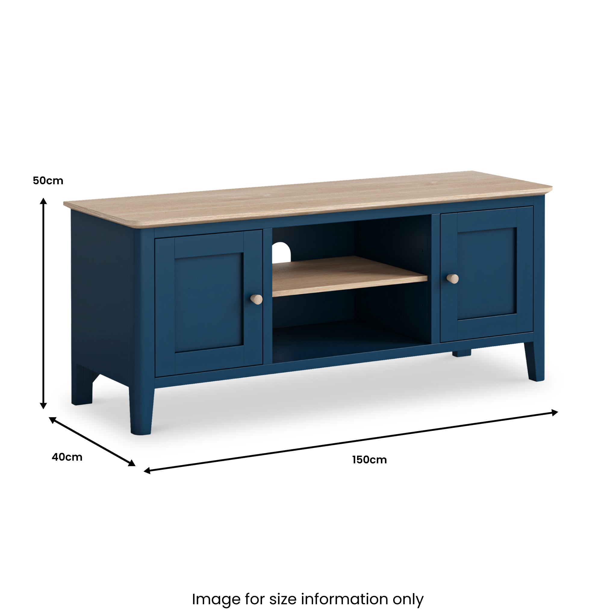 【blue moon】STANDARD TRADEキャビネット Penrose Mid Century Modern 150cm TV Unit | Navy / White | Roseland