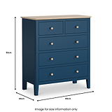 Penrose 2 over 3 chest of drawers dimensions