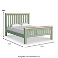 Penzance 5ft King Size Bed Frame dimensions