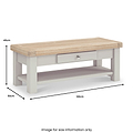 Penzance Coffee Table with Drawer dimensions