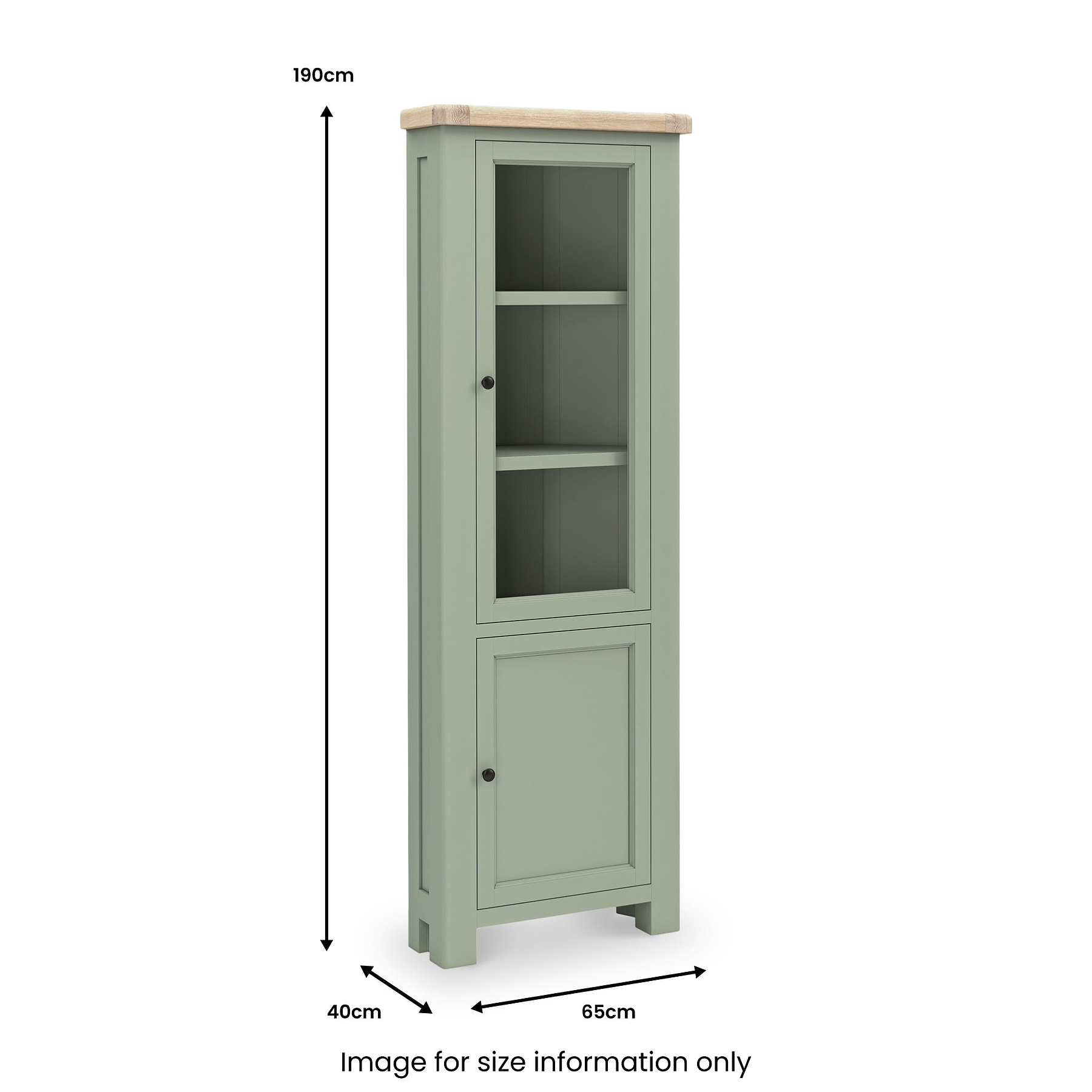 Penzance Corner Display Cabinet dimensions