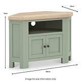 Penzance 2 Door Corner TV Unit dimensions