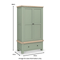 Penzance Double Wardrobe with Drawer dimensions