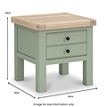 Penzance 2 Drawer Lamp Table dimensions