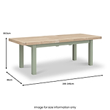 Penzance Large Extending Dining Table dimensions