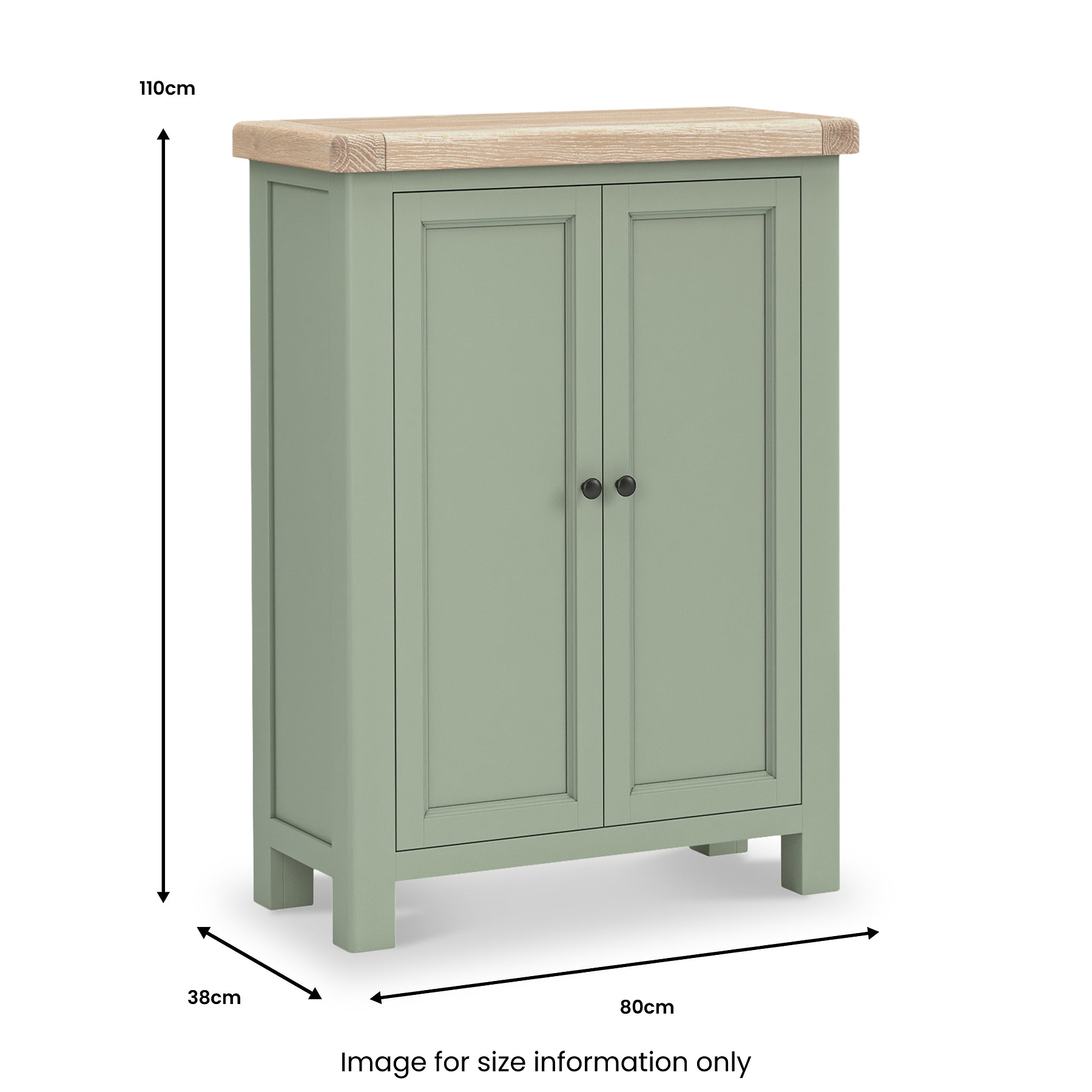 Penzance 2 Door Shoe Storage Cupboard dimensions