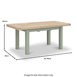 Penzance Small Extending Dining Table dimensions