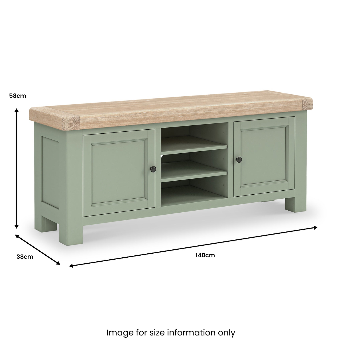 Penzance 140cm TV Unit dimensions