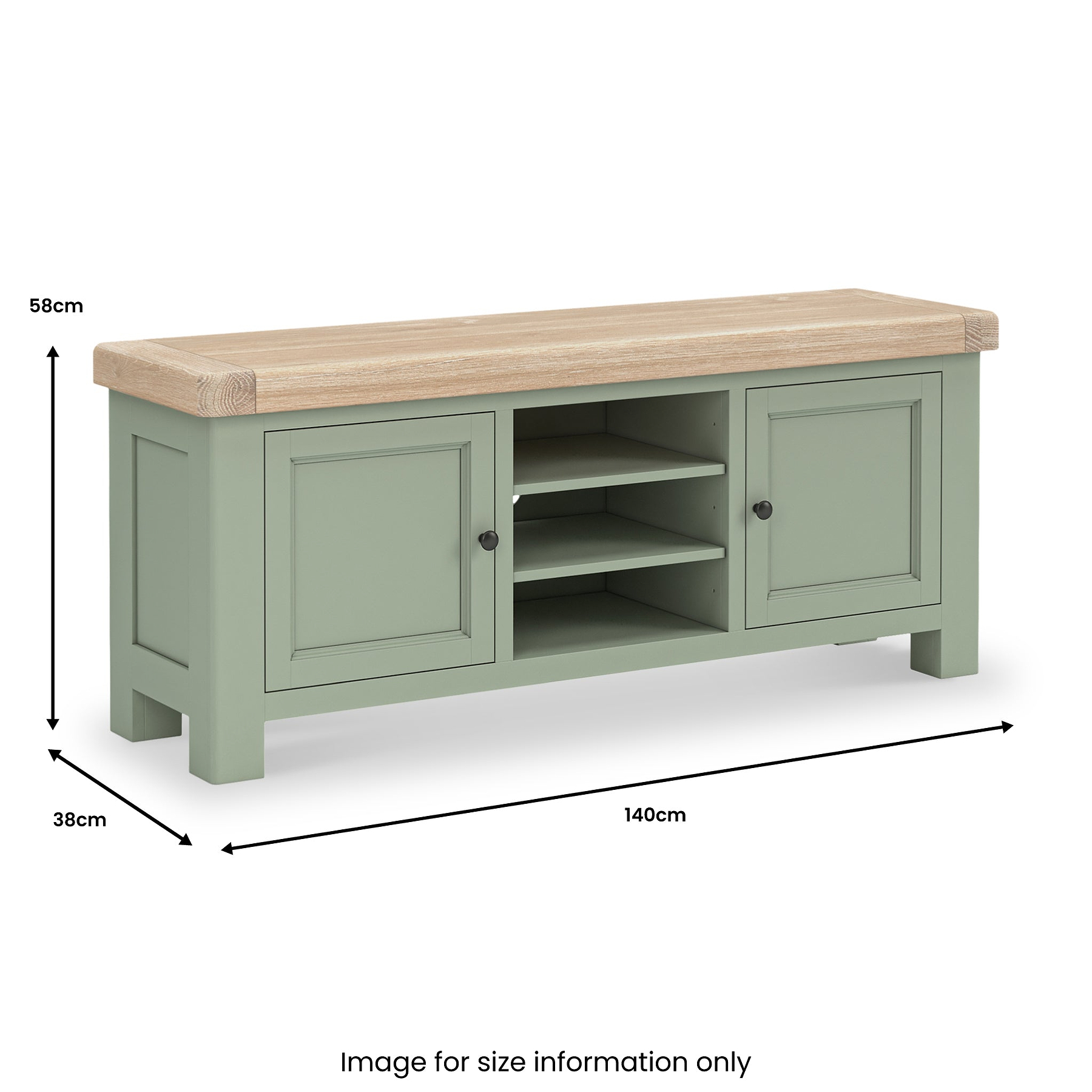 Penzance 140cm TV Unit dimensions